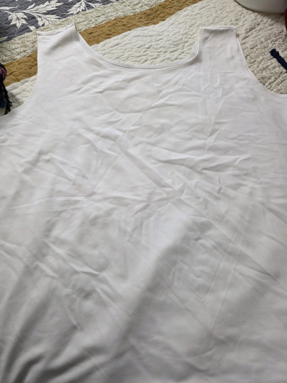 CJ Banks White Scoop Neck Tank Top